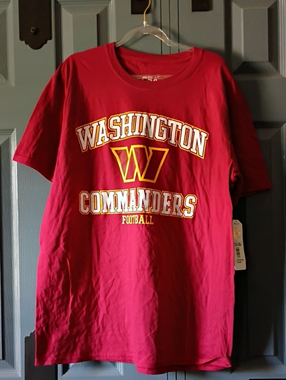 NFL Washington Commanders Red Tee with Team Logo